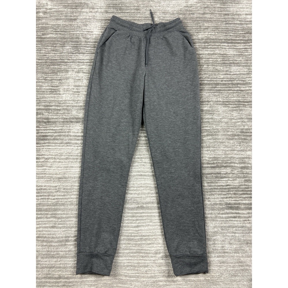 Athletic Works Pants Mens Small‎ Gray Polyester Blend Jogger Drawstring
